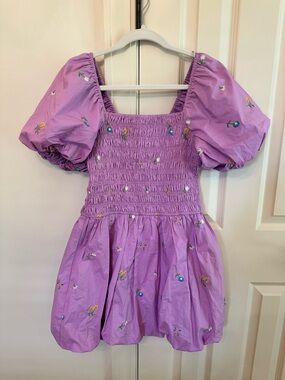 English Factory Lilac Smocked Top